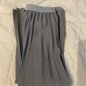 Long gray blue pleated skirt - new